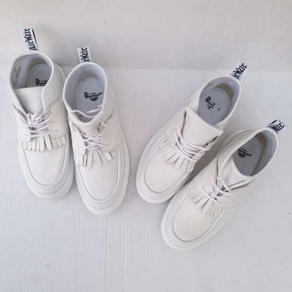 Dr Martens Jemima White Venice Aunt Sally Leather Platform Lace-Up Chukka Boot 7 - Picture 4 of 16